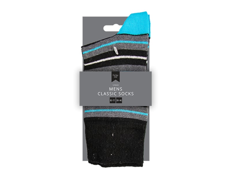 Wholesale Mens Striped Socks 5 Pair