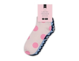 Wholesale Ladies Printed Trainer Socks 5pk