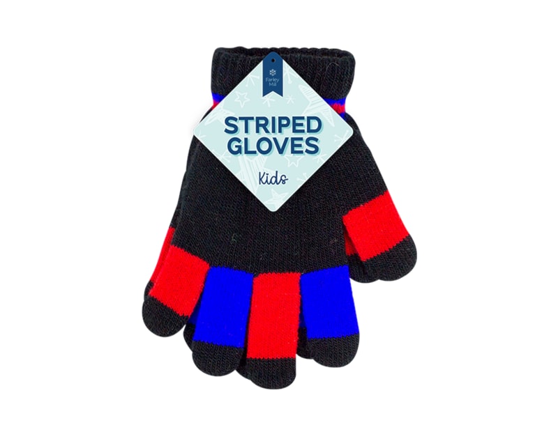 Kids Striped Magic Gloves