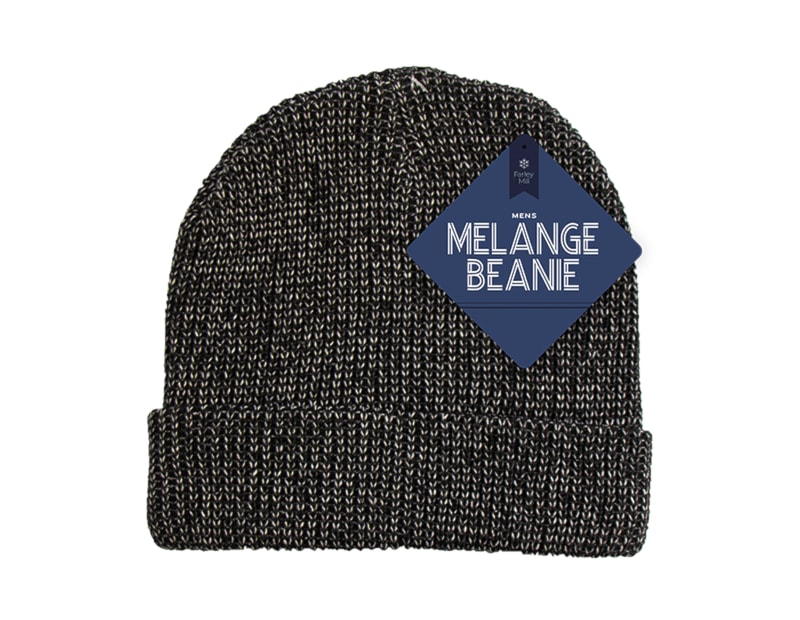 Wholesale Mens Melange Beanie Hat