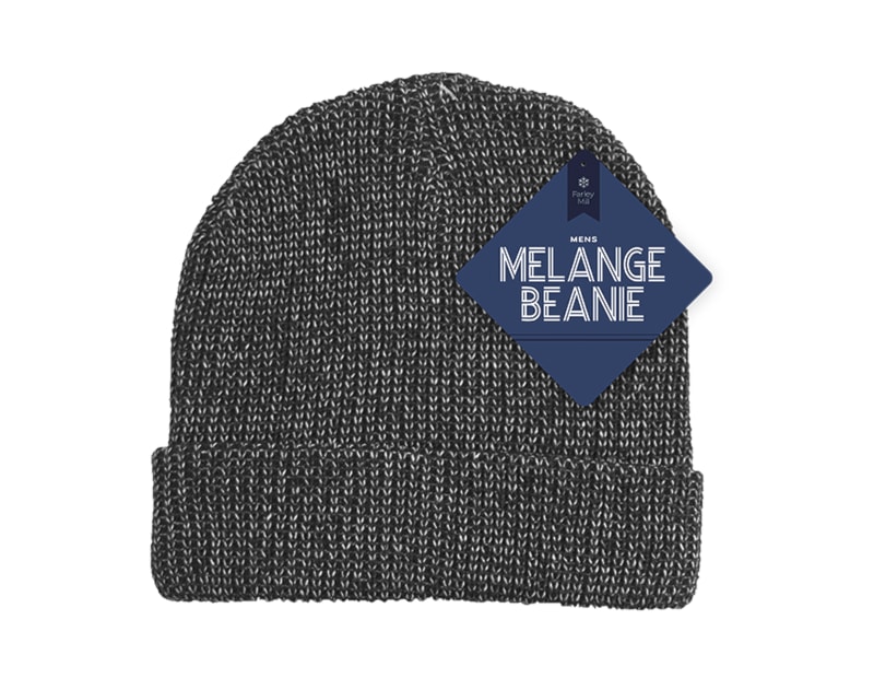 Wholesale Mens Melange Beanie Hat