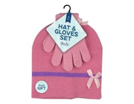 Wholesale Girls Beanie Hat & Gloves Sets