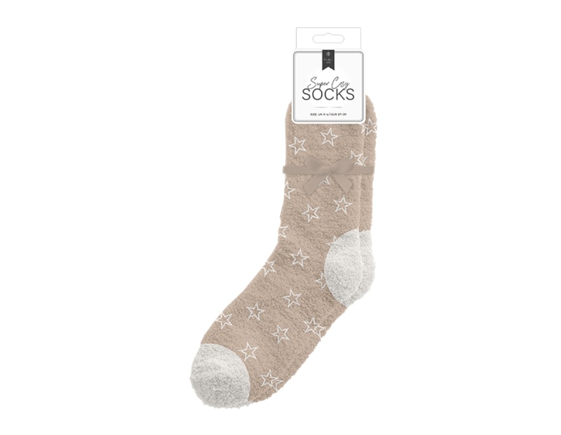 Wholesale Ladies Cozy Printed Socks