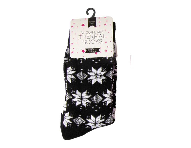 Wholesale Ladies Snowflake Thermal Socks