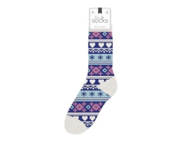 Wholesale Ladies Fairisle thermal socks | Gem imports Ltd.