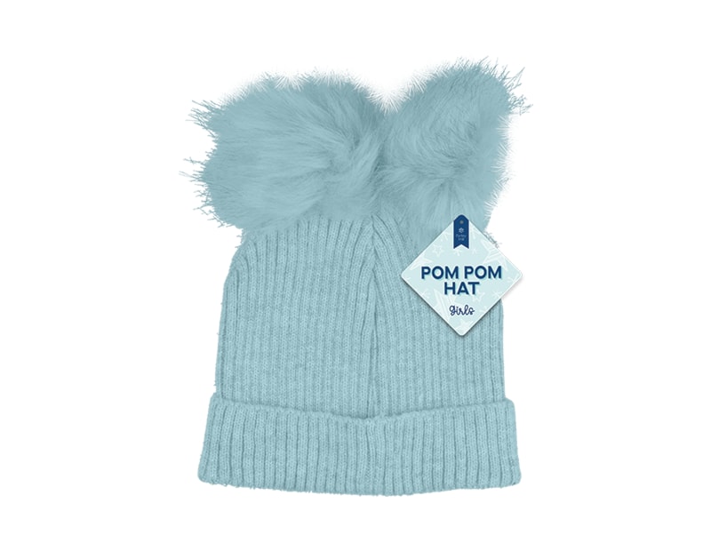 Wholesale Kids Pom Pom Hat With Metallic Thread