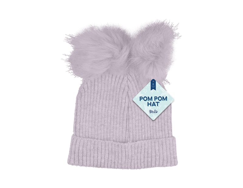 Wholesale Kids Pom Pom Hat With Metallic Thread