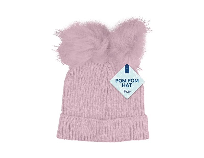 Wholesale Kids Pom Pom Hat With Metallic Thread