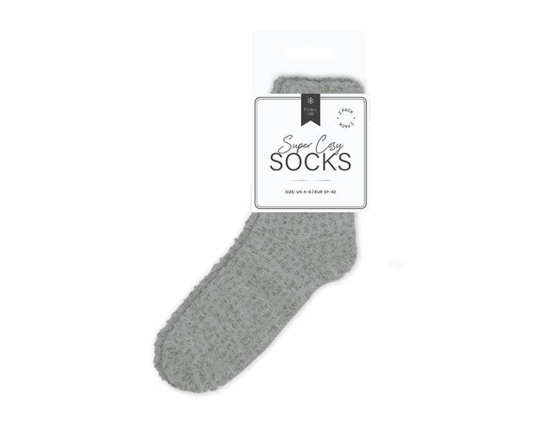 Wholesale Plain Cosy Socks 2pk