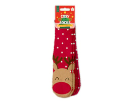 Wholesale Cosy Printed Socks with Grippers