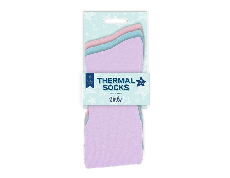 Wholesale Girls Thermal Socks 3pk