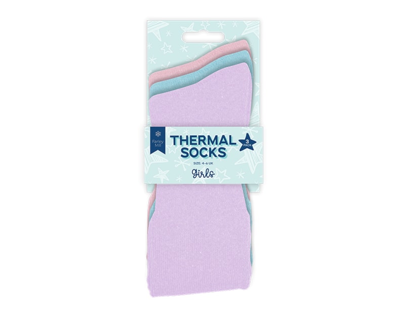 Wholesale Girls Thermal Socks 3pk