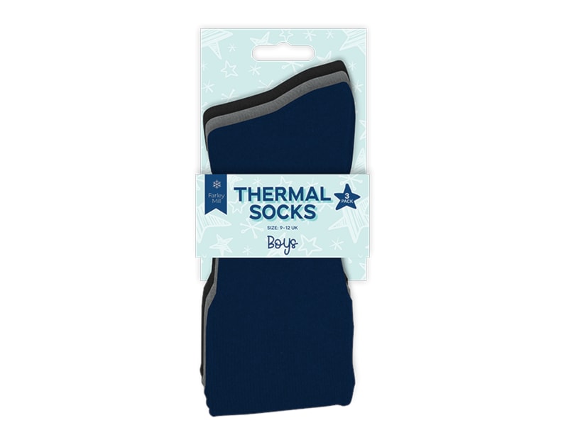 Wholesale Boys Thermal Socks 3pk