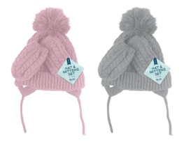 Wholesale Girls Hat & Mittens Set