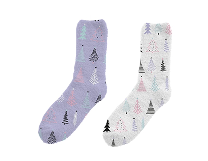 Wholesale Ladies Printed Soft Slouch Socks 2pk