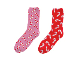 Wholesale Ladies Printed Soft Slouch Socks 2pk