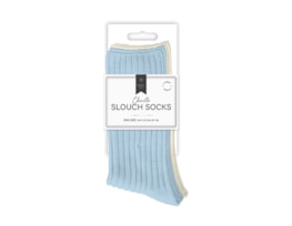 Wholesale Ladies Plain Chenille Ribbed Slouch Socks 2pk