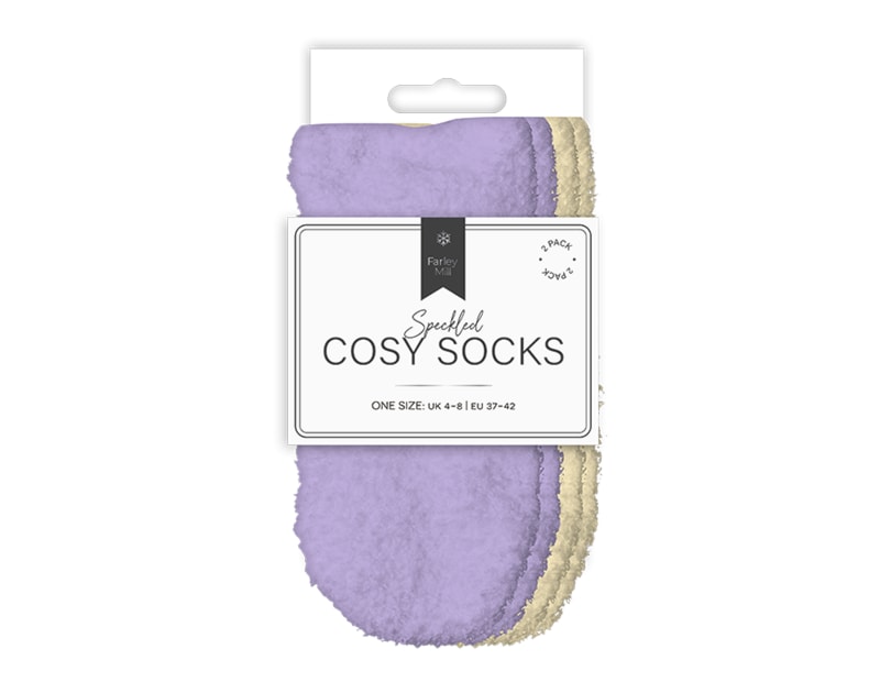 Wholesale Ladies Mixed Cosy Socks 2pk