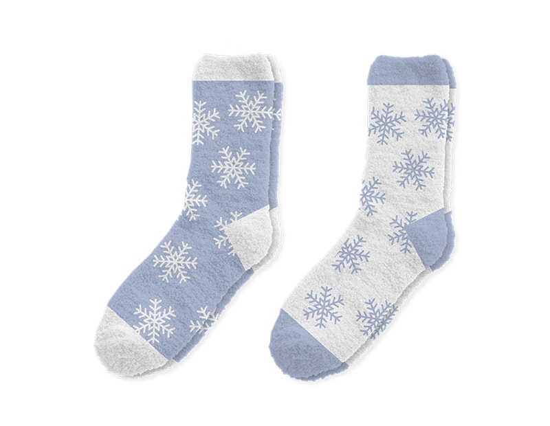 Wholesale Ladies Printed Cosy Socks 2pk