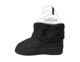 Wholesale Ladies Faux Fur Lined Memory Foam Slipper Boots