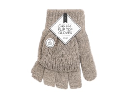 Wholesale Ladies Cable Knit Flip Top Gloves