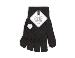 Wholesale Ladies Cable Knit Flip Top Gloves