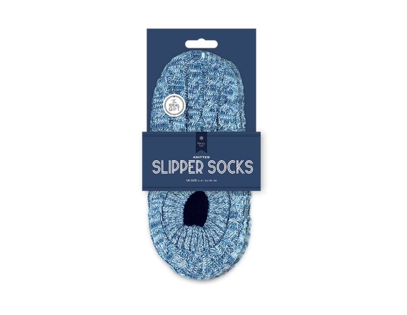 Wholesale Mens Marl Knitted Slipper Socks