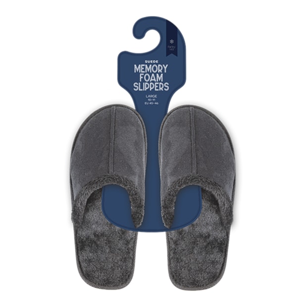 Wholesale Men's Suede Memory Foam Slippers