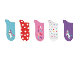 Wholesale Girls Printed Novelty Lurex Socks 5pk