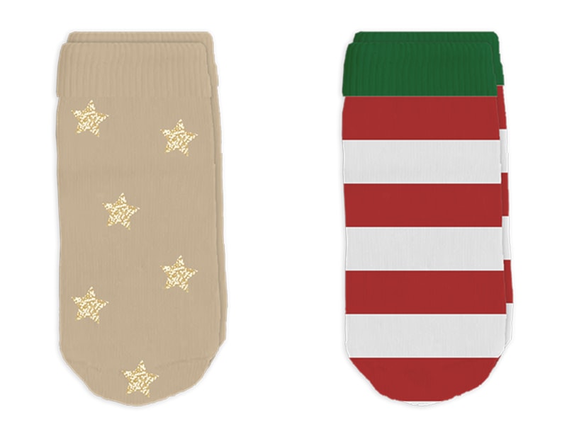 Wholesale Baby Printed Festive Socks 4pk