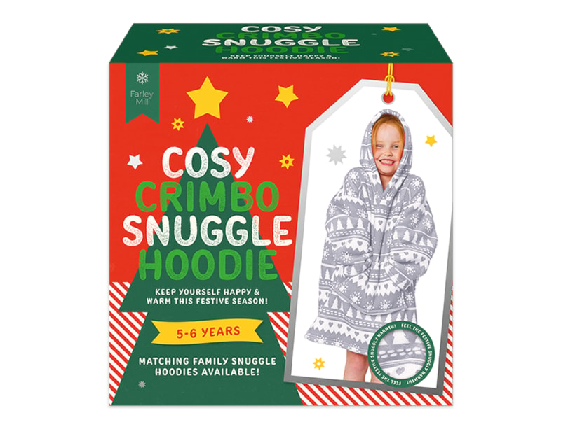 Wholesale Younger Kids Printed Snuggle Hoodie