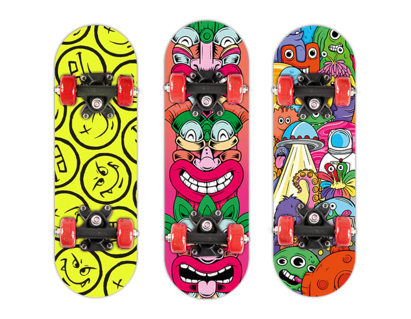 Wholesale Kids Printed Skateboard 17" PDQ