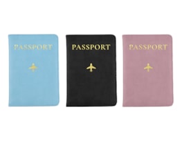 Wholesale Foil PU Leather Passport Cover PDQ