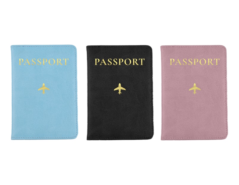 Wholesale Foil PU Leather Passport Cover PDQ