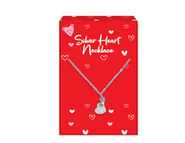 Wholesale Valentine's Day Silver Heart Necklaces PDQ