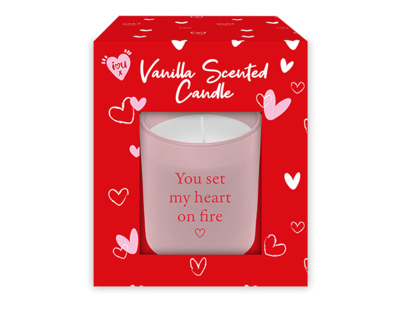 Wholesale Valentine's Day Vanilla & Rose Scented Candles