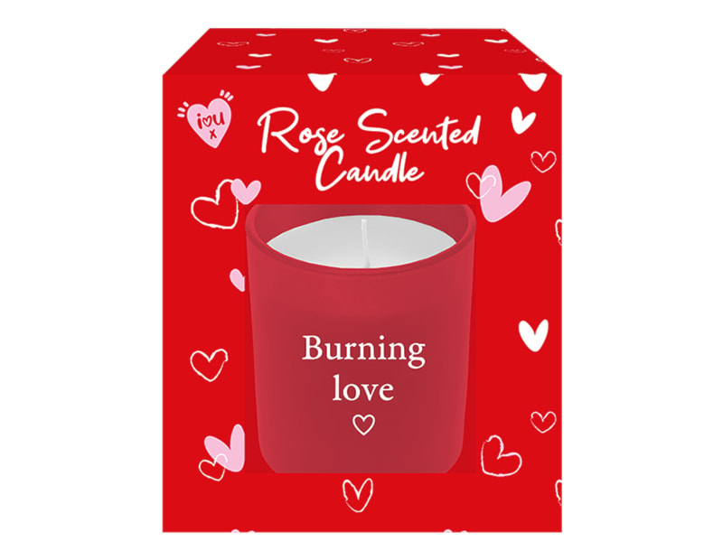 Wholesale Valentine's Day Vanilla & Rose Scented Candles