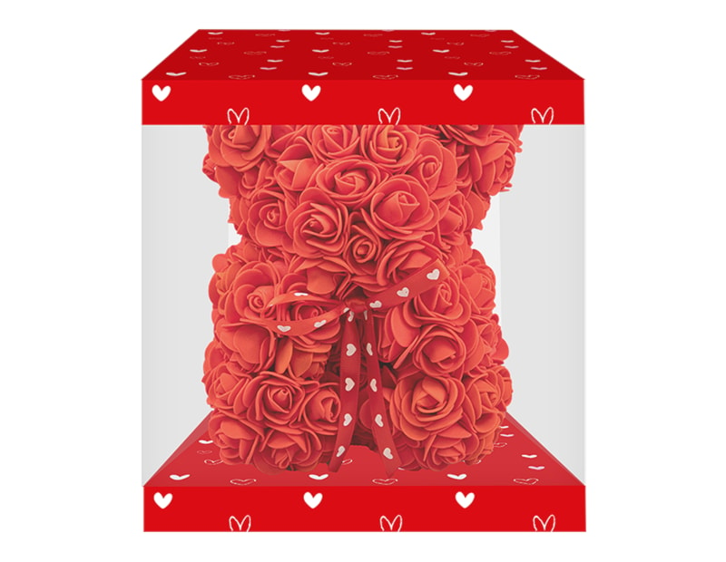 Wholesale Valentine Foam Rose Bear