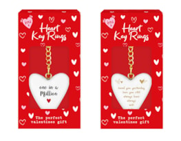 Wholesale Heart Keyring PDQ