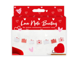 Wholesale Valentine's Customisable Love Note Bunting 1.5m PDQ