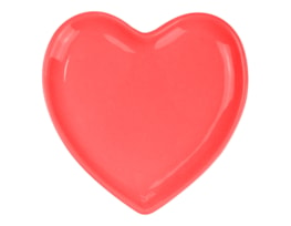 Wholesale Red and White Ceramic Heart Plates