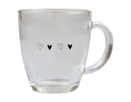 Wholesale Valentine's Printed Glass coffee cup 350ml