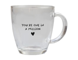 Wholesale Valentine's Printed Glass coffee cup 350ml