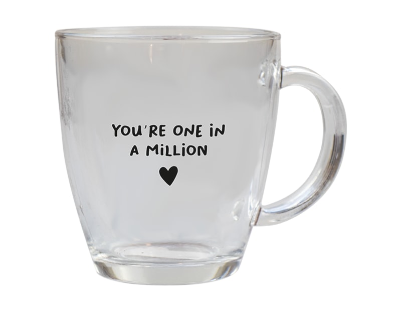 Wholesale Valentine's Printed Glass coffee cup 350ml