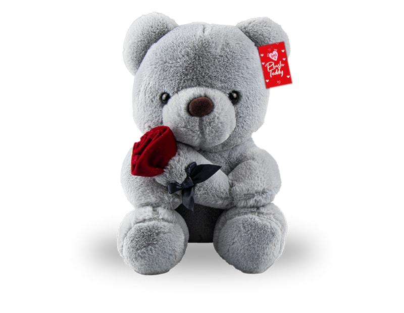 Wholesale Valentine's Plush Teddy with Rose