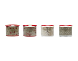 Wholesale Christmas Glitter Hessian Ribbon