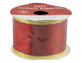 Wholesale Red Christmas Wired Ribbon