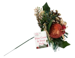 Wholesale Christmas Pine Cone & Fruit Pick | Bulk Buy Christmas Flowers