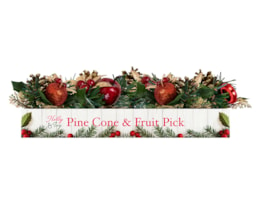 Wholesale Christmas Pine Cone & Fruit Pick | Bulk Buy Christmas Flowers