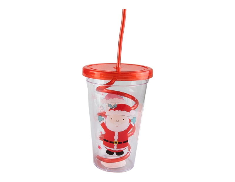 Wholesale Christmas Cup & Twist Straw | Bulk Buy Christmas Homeware